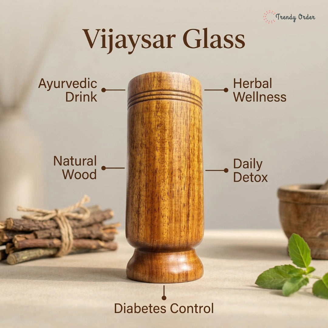 VIJAYSAR SUGAR Balance wooden water glass