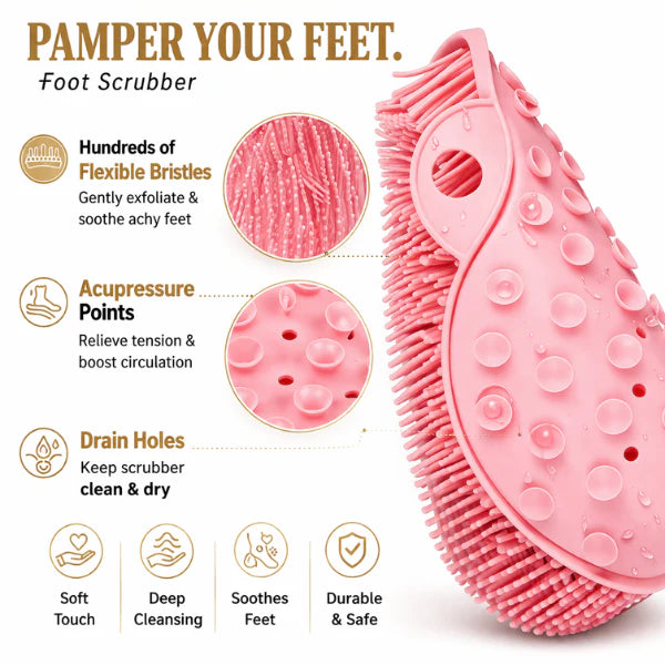 Silicone Multiuse Scrubber For Bath, Foot