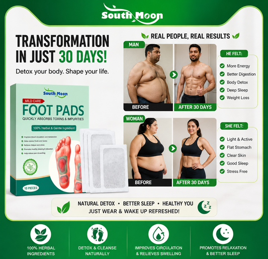 South Moon Overnight Detox & Belly Slimming Foot Pads – Deep Sleep, Fat Burn & Full Body Refresh (20 Pads Pack)